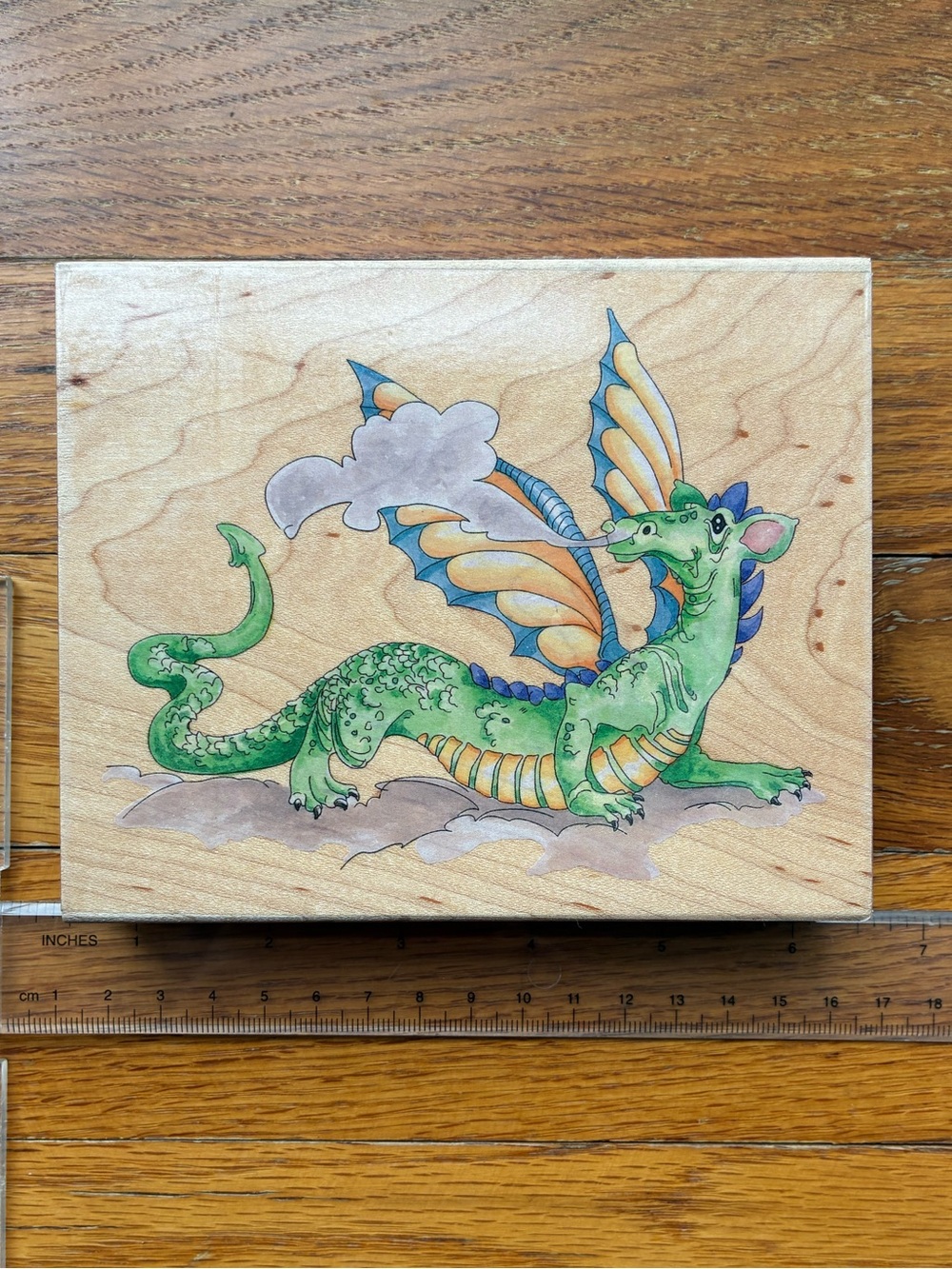 Whimsical Dragon Rubber Stamp - Paper Crafts & Scrapbooking Supplies